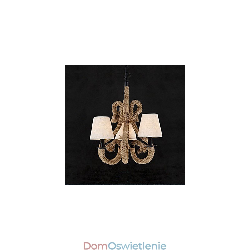 Retro minimalistyczny kreatywny żyrandol linowy