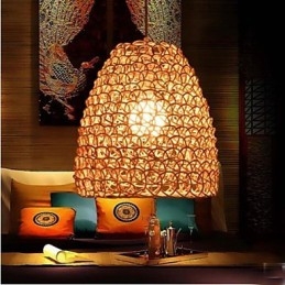 Klosz do lampy ogrodowej Retro Round Rattan