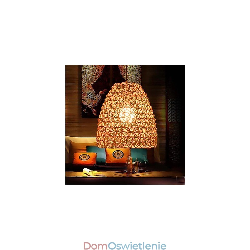 Klosz do lampy ogrodowej Retro Round Rattan