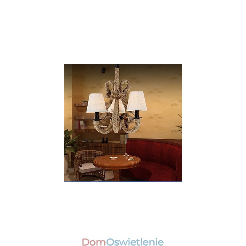 Retro minimalistyczny kreatywny żyrandol linowy
