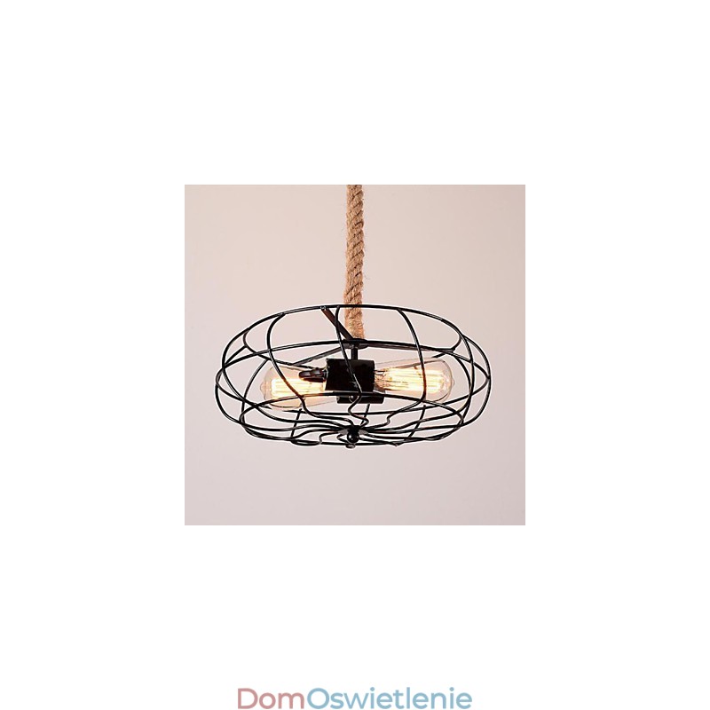 Vintage American Lron Rope Creative Industrial Fan Żyrandol