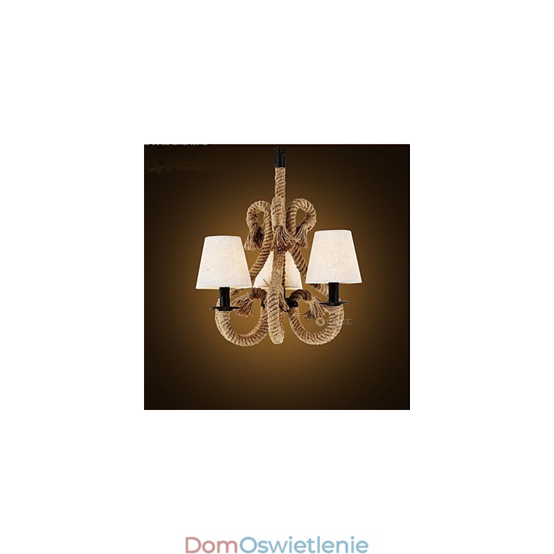 Retro minimalistyczny kreatywny żyrandol linowy