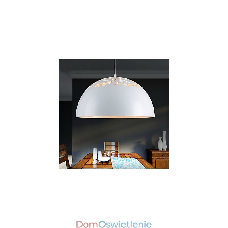 Styl vintage, minimalistyczny, 1 lampa wisząca z rzeźbionym kloszem