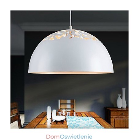 Styl vintage, minimalistyczny, 1 lampa wisząca z rzeźbionym kloszem Styl vintage, minimalistyczny, 1 lampa wisząca z rzeźbionym kloszem