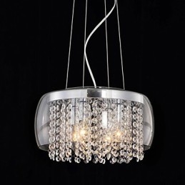 Nowoczesny współczesny bęben kryształowy miniaturowy styl obraz wiszący lampa