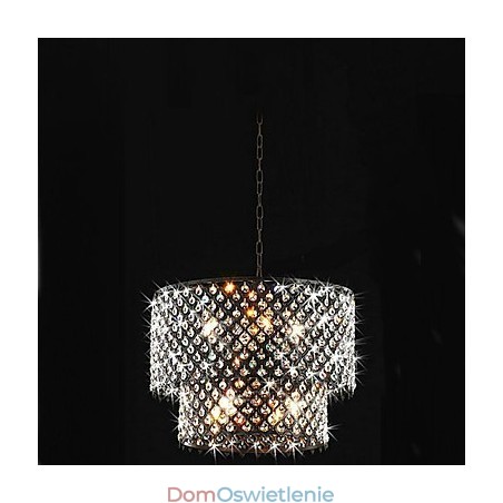 Nowoczesna współczesna lampa wisząca z kryształowym bębnem Nowoczesna współczesna lampa wisząca z kryształowym bębnem