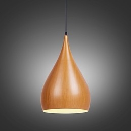 Lampa wisząca retro z drewna i metalu, lampy wiszące do kawiarni
