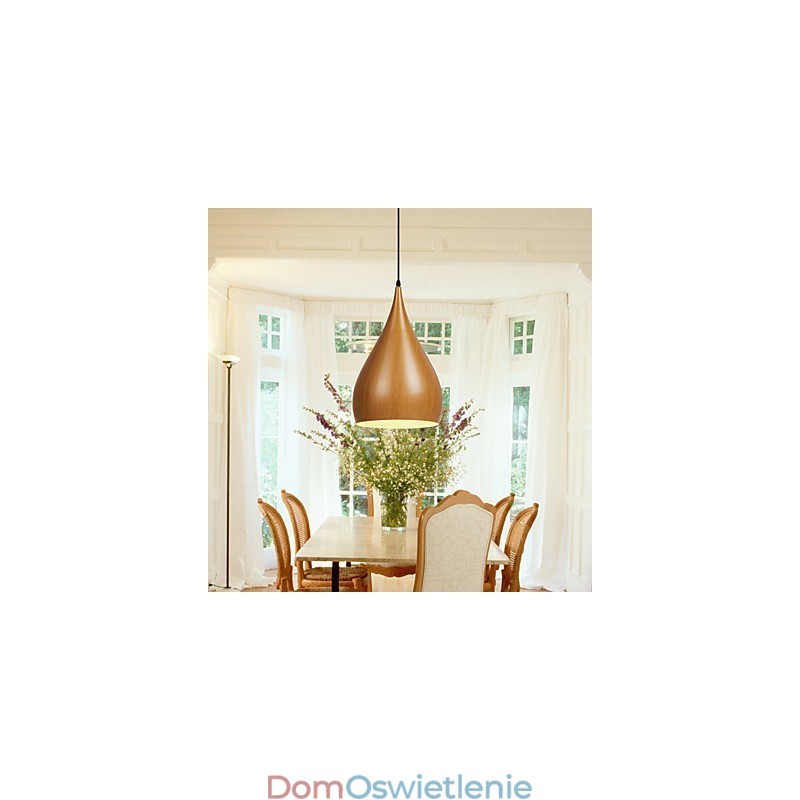 Lampa wisząca retro z drewna i metalu, lampy wiszące do kawiarni