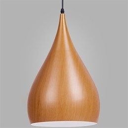 Lampa wisząca retro z drewna i metalu, lampy wiszące do kawiarni