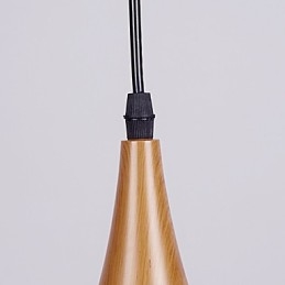 Lampa wisząca retro z drewna i metalu, lampy wiszące do kawiarni