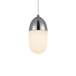 Miniaturowa lampa wisząca Acorn 1 światło Nowoczesna prostota Złoty chrom Wykończenie w kolorze drewna Stal węglowa i szkło Droplight