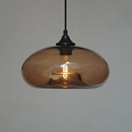 Nowoczesna charakterystyczna lampa wisząca 1 z przezroczystym kloszem