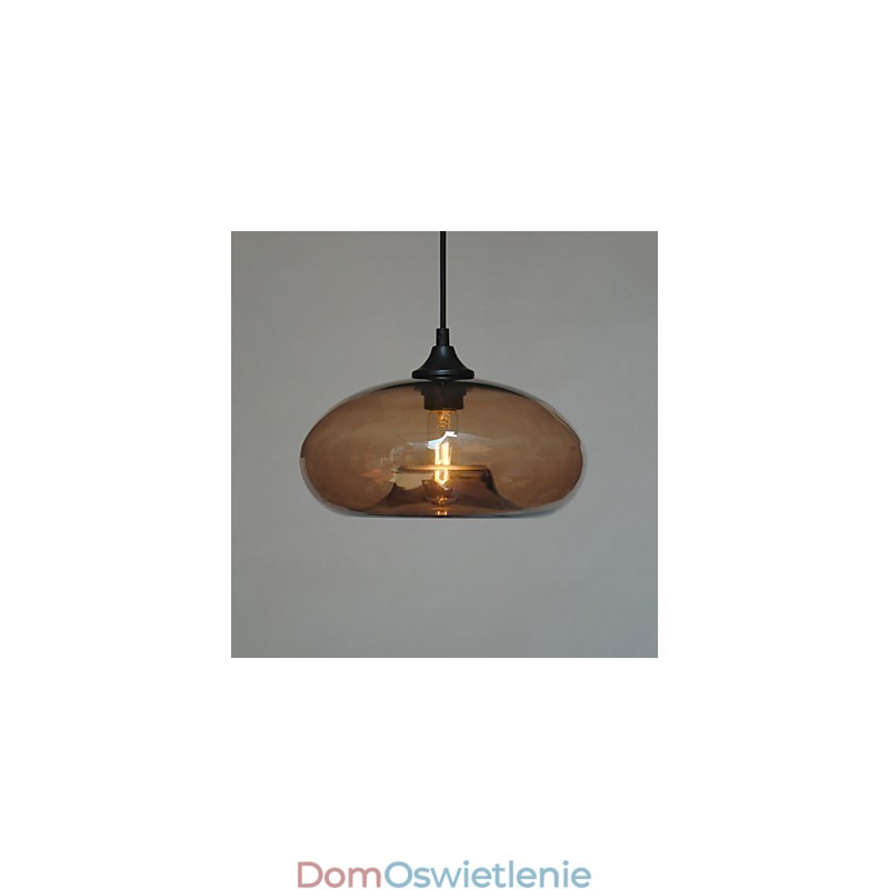Nowoczesna charakterystyczna lampa wisząca 1 z przezroczystym kloszem