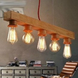 Nowoczesny Współczesny Tradycyjny Klasyczny Mini Styl Malowanie Drewno Bambus Wisząca Lampa