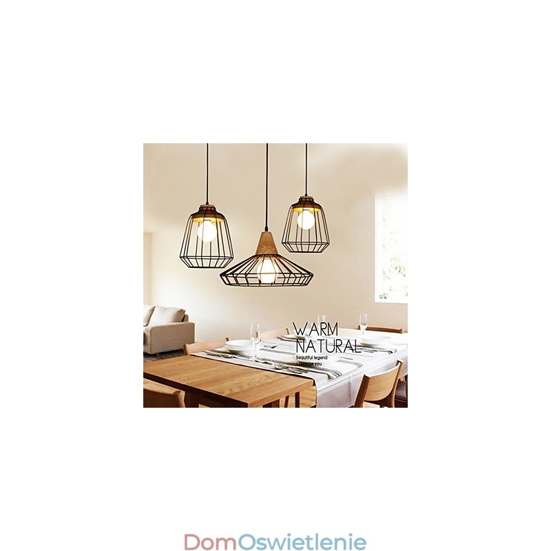 Nordic Creative Żyrandol z kutego żelaza Cafe Retro Net Droplight