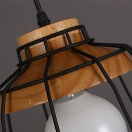 Nordic Creative Żyrandol z kutego żelaza Cafe Retro Net Droplight