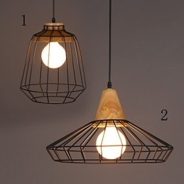 Nordic Creative Żyrandol z kutego żelaza Cafe Retro Net Droplight