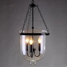 Okrągła lampa wisząca ze szkła wiejskiego