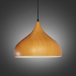 Lampa wisząca retro z drewna i metalu, lampy wiszące kawiarniane
