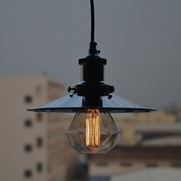 Wisząca lampa metalowa Country Chrome
