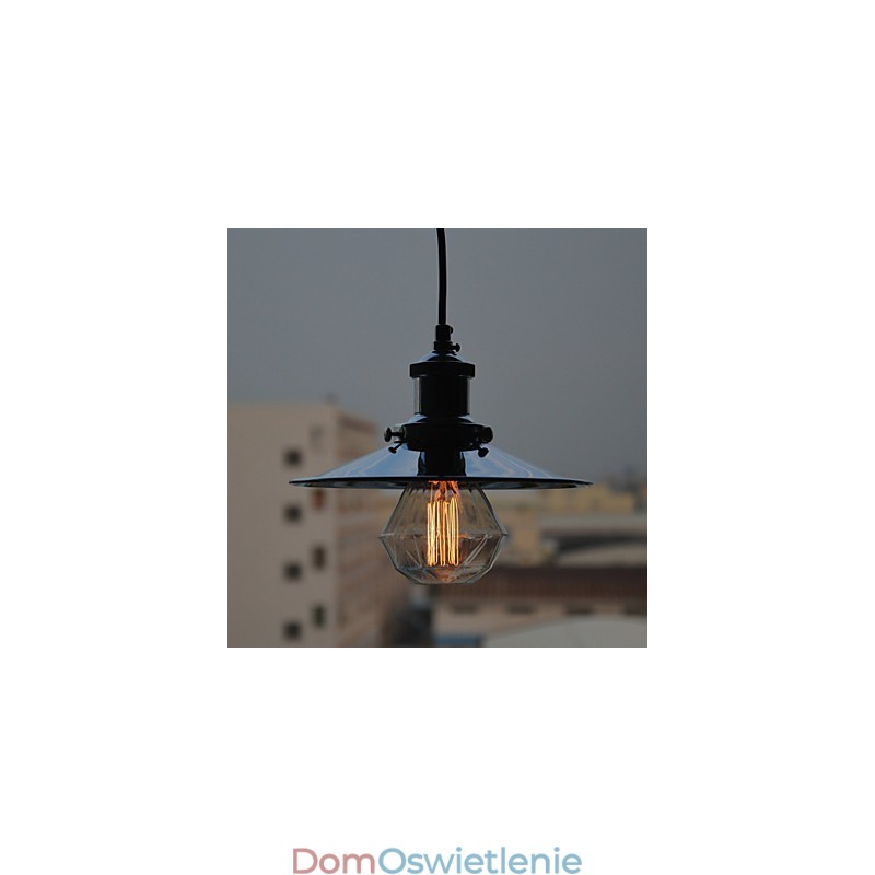 Wisząca lampa metalowa Country Chrome