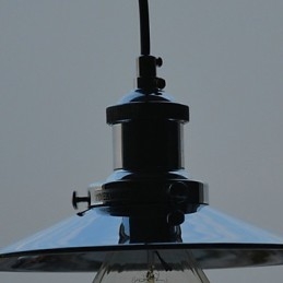 Wisząca lampa metalowa Country Chrome