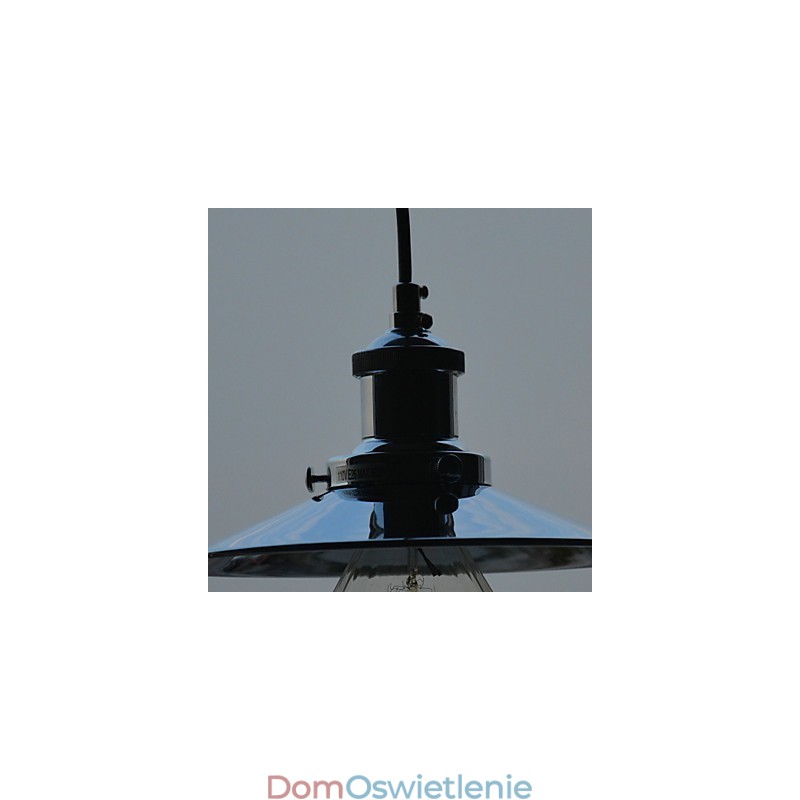 Wisząca lampa metalowa Country Chrome