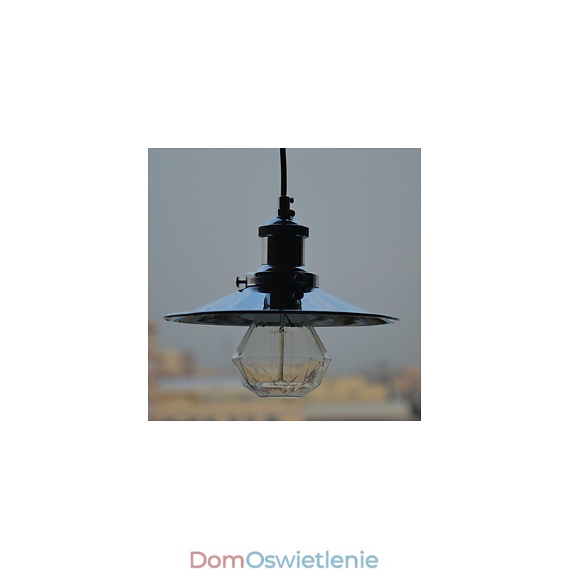Wisząca lampa metalowa Country Chrome