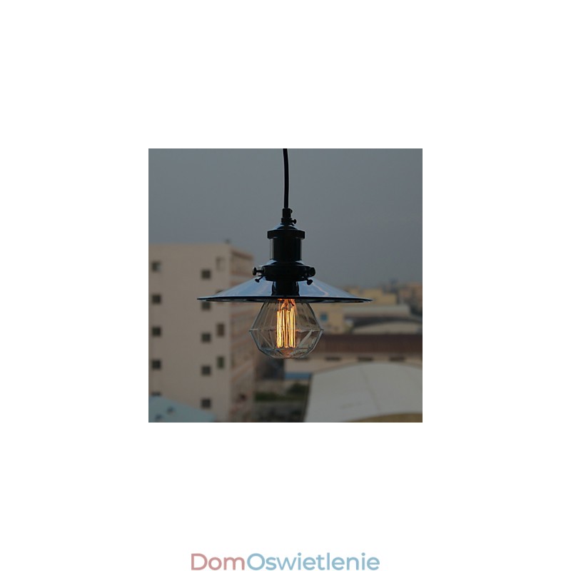 Wisząca lampa metalowa Country Chrome