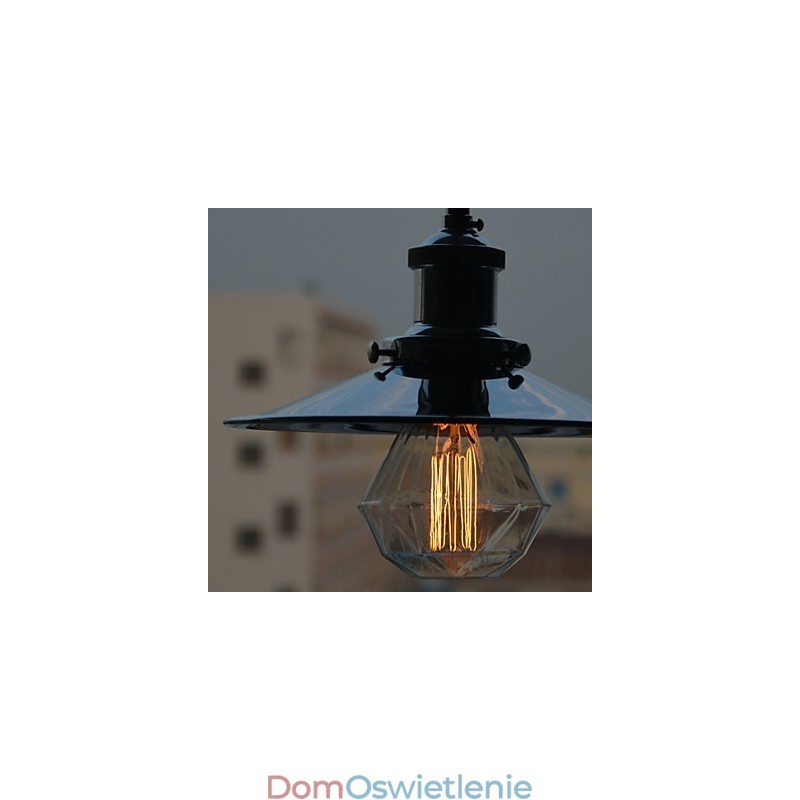 Wisząca lampa metalowa Country Chrome