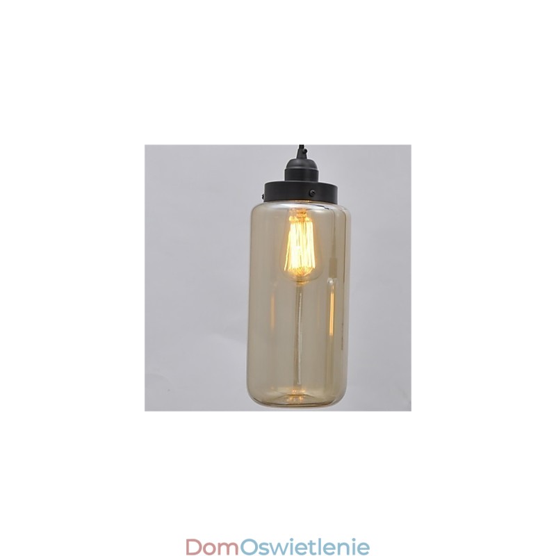 Amerykański retro minimalistyczny żyrandol z pojedynczą szybą