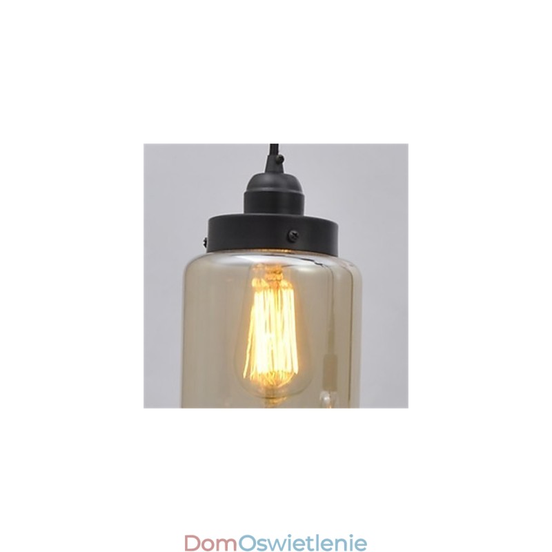 Amerykański retro minimalistyczny żyrandol z pojedynczą szybą
