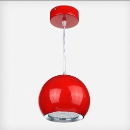 Nowoczesna współczesna lampa wisząca z metalowym globusem