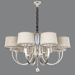 Żyrandol Country Crystal Silver Metal