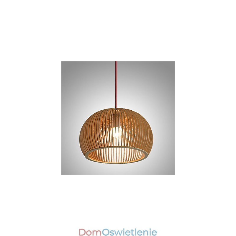 Styl projektu Okrągły Cecha L Wisząca lampa 1 Jasny drewniany