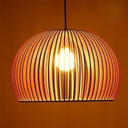 Styl projektu Okrągły Cecha L Wisząca lampa 1 Jasny drewniany