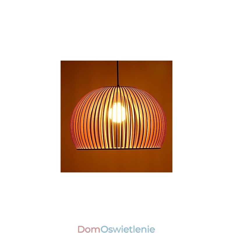 Styl projektu Okrągły Cecha L Wisząca lampa 1 Jasny drewniany