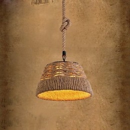 Loft Industrial Wind Creative Nordic Hemp Rope Meals Żyrandol Lampa