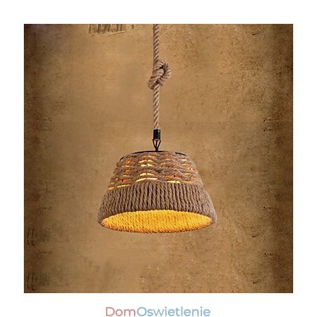 Loft Industrial Wind Creative Nordic Hemp Rope Meals Żyrandol Lampa Loft Industrial Wind Creative Nordic Hemp Rope Meals Żyrandol Lampa