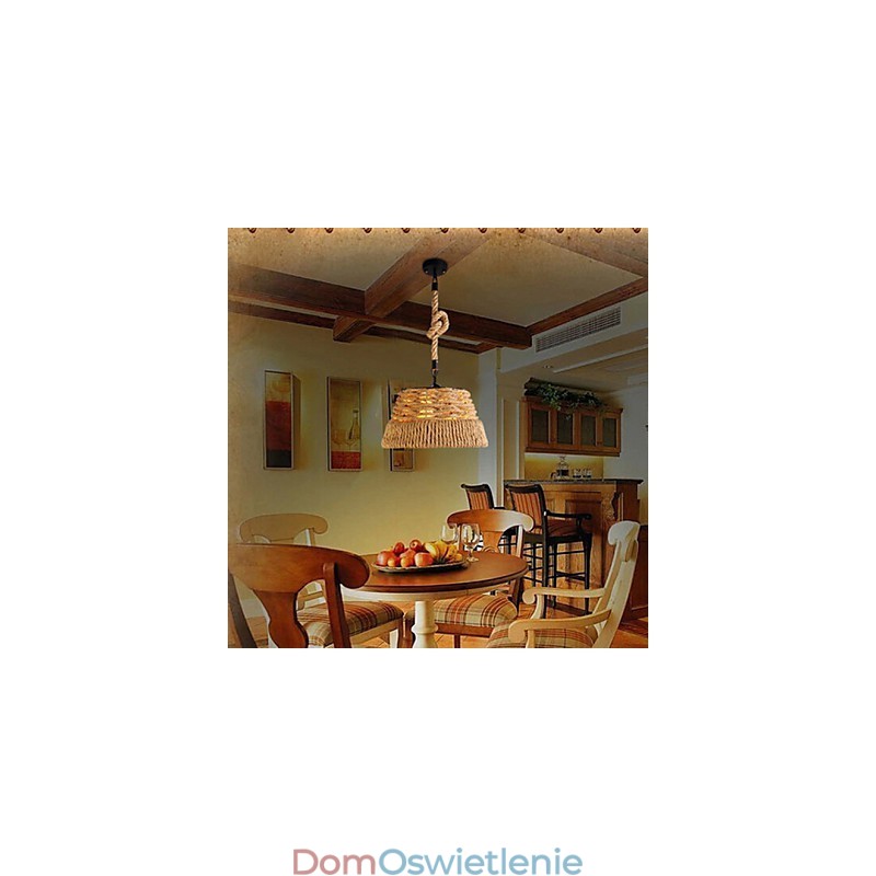 Loft Industrial Wind Creative Nordic Hemp Rope Meals Żyrandol Lampa