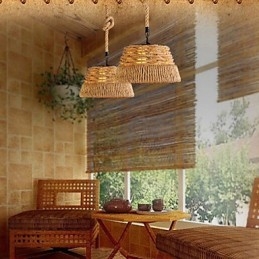 Loft Industrial Wind Creative Nordic Hemp Rope Meals Żyrandol Lampa