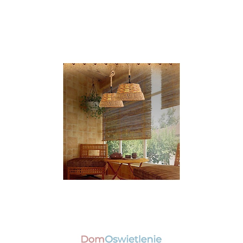 Loft Industrial Wind Creative Nordic Hemp Rope Meals Żyrandol Lampa