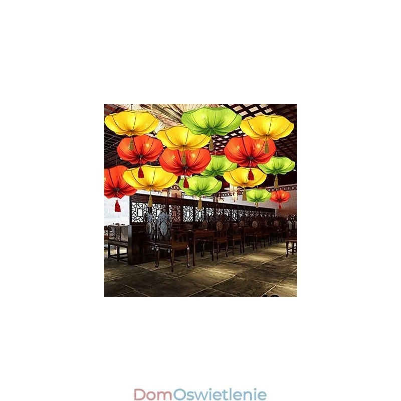 Sztuka tkaniny Romantyczna imitacja klasycznego Droplight Południowo-wschodnia Azja Lampa Latarnia Lotosu Światło