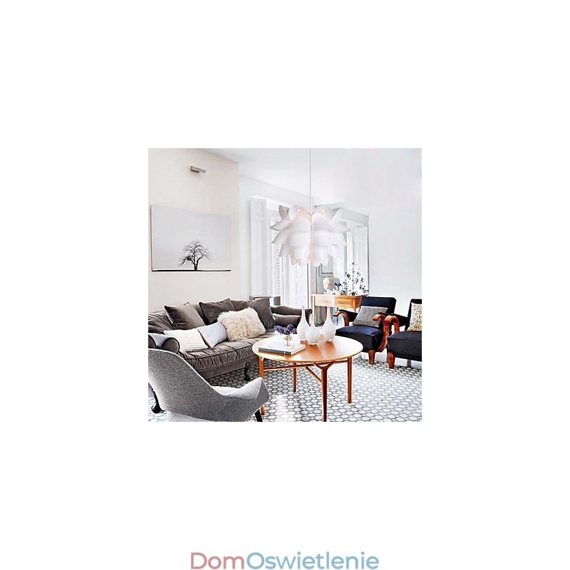 Nowoczesna i skrócona lampa wisząca Nordic Idea White Lotus Droplight