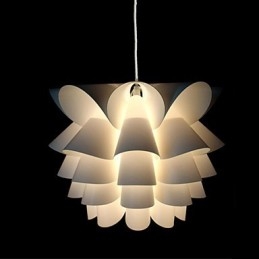 Nowoczesna i skrócona lampa wisząca Nordic Idea White Lotus Droplight