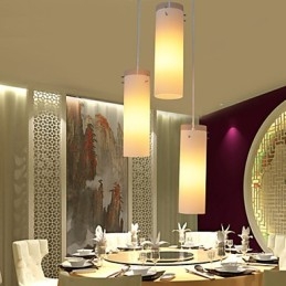 Cylindryczny szklany prosty pojedynczy bęben bęben prosty lampa droplight oświetlenie