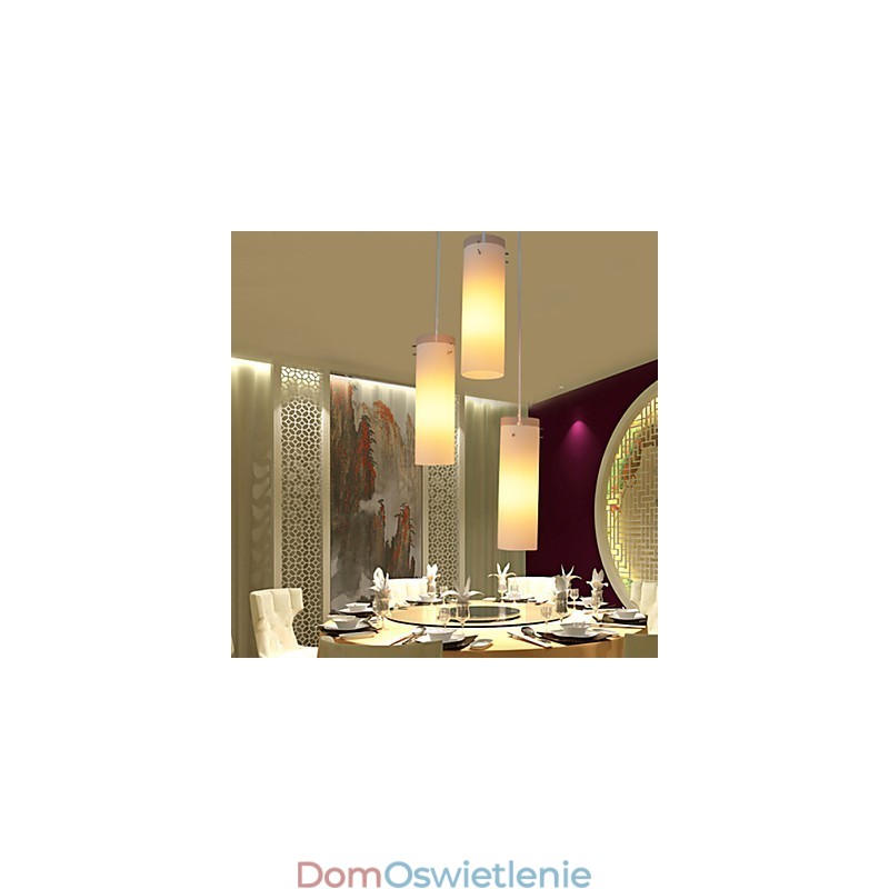 Cylindryczny szklany prosty pojedynczy bęben bęben prosty lampa droplight oświetlenie