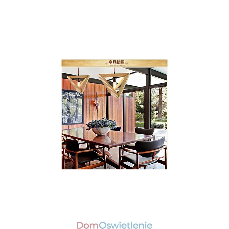 Nowoczesna drewniana lampa wisząca Prosta lampa wisząca Lampa wisząca Cafe