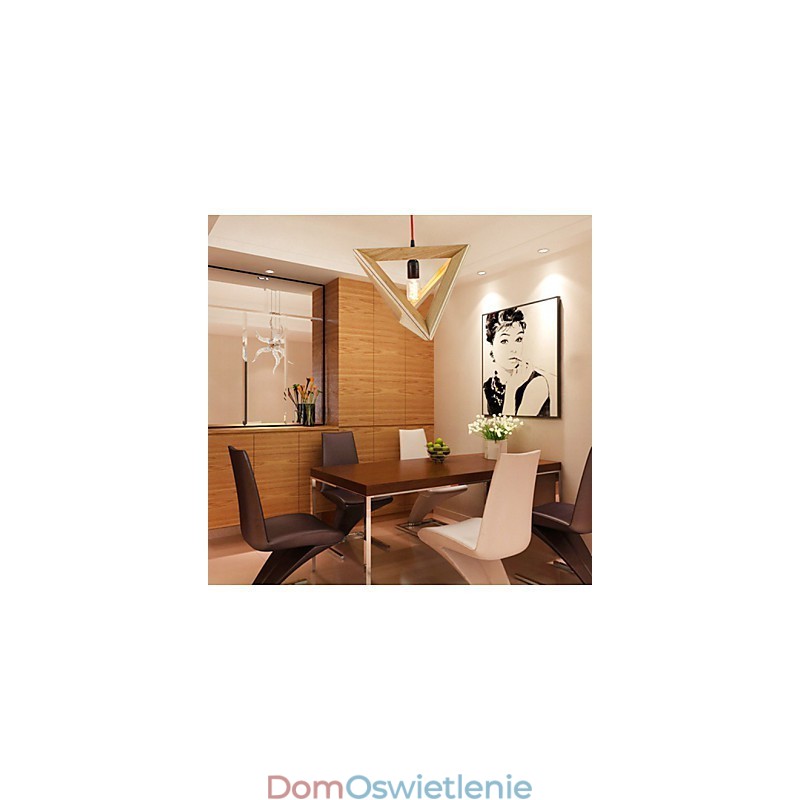 Nowoczesna drewniana lampa wisząca Prosta lampa wisząca Lampa wisząca Cafe