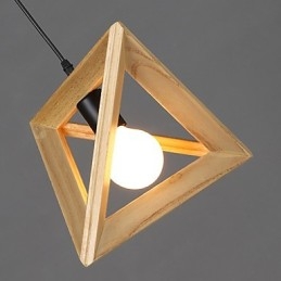 Nowoczesna drewniana lampa wisząca Prosta lampa wisząca Lampa wisząca Cafe